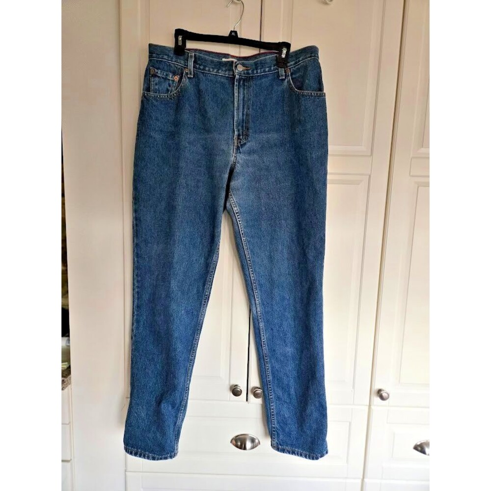 Levi's 550 Relaxed Tapered Fit Denim Blue Jeans - Womens 16 Long